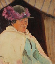 Maurice Codner (1888-1958) - Early 20th Century Oil, Lady in a Purple Hat