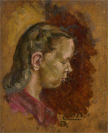C. D. D - Double Sided Mid 20th Century Oil, The Young Girl