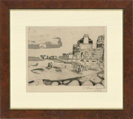 Dietmar Lemcke (1930-2020) - 1958 Etching, On The Seafront
