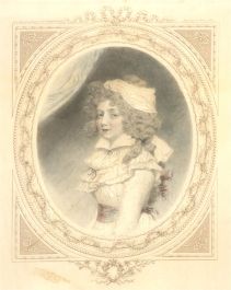 Louis Busiere (1880-1960) - 1908 Stipple Engraving, Georgian Lady