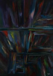Vince - 20th Century Oil, Geometric Abstract