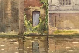David William Burley (1901-1990) - 1980 Watercolour, The Blue Door in The Divers