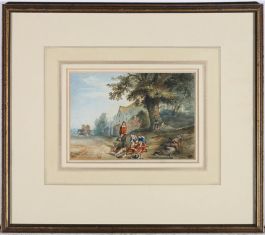 Attrib. George Nash  - Framed 1828 Watercolour, Attempted Treason