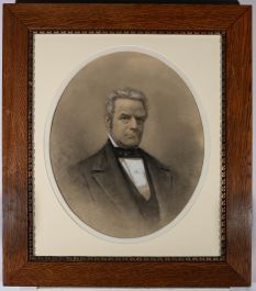 R. Falk - American School  19th Century Charcoal Drawing, Orlando Montague