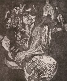 Peter Curran (1948-2006) - Contemporary Etching, Guitarist 1977