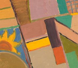 Kanwaldeep Singh Kang (1964-2007) - 20th Century Oil, Sunflower In The Window