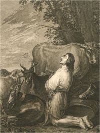 Jean Baptiste Michel after Salvator Rosa - 1775 Engraving, The Prodigal Son
