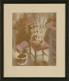 Framed Mid 20th Century Lithograph - House Plants