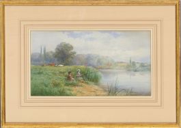 G. J. Walcott - Framed Early 20th Century Watercolour, Fishing Women
