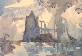 Michael Cadman RI ARCA (1920-2012) - Mid 20th Century Watercolour, Crowland Abbey