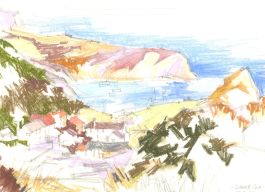 Michael Cadman RI ARCA (1920-2012) - Mid 20th Century Pastel, Lulworth Cove