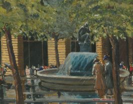 Frank Fergusson  - Mid 20th Century Oil, Rain in the City