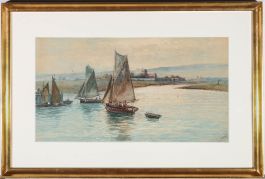 Robert Malcolm Lloyd (1859-1907) - 1894 Watercolour, On The Estuary