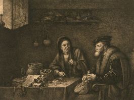 Signed and dated Late 19th Century Etching - The Exchange