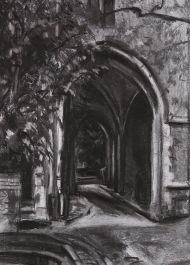 Joyce Moore - 20th Century Pastel, Church Archway