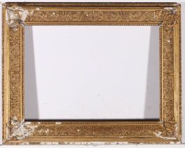 For Restoration- Mid 19th Century Gilt Picture Frame, with C-Scroll Strapwork