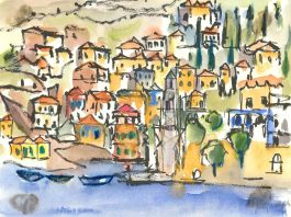 Judy Willoughby - 20th Century Watercolour, Sea of Houses