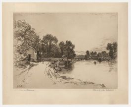 John Fullwood RBA (1854-1931) - Early 20th Century Etching, Walton-on-Thames