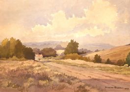 Duncan Russell - 1975 Watercolour, Near Bovey Tracey