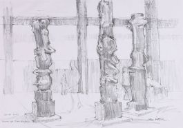 John Pittuck (1938-2005) - 2003 Graphite Drawing, Moor at Tate Modern