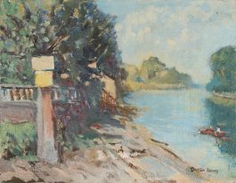 Danton F. Adams (1904–1990) - Mid 20th Century Oil, Halcyon Days