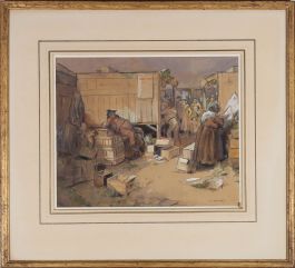 Frederick Charles Winby (1875-1959) - Watercolour, Back of The Stalls