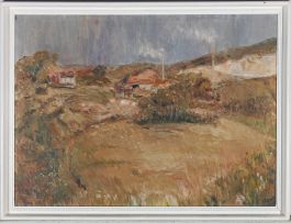 Edith Jay - 1961 Oil, Cement Works Near Lancing College Sanatorium