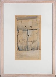 John Hutchinson - Framed 20th Century Watercolour, The Old Factory Door