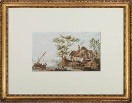 Late 19th Century Watercolour - The Fishing Village