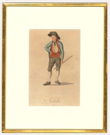 Style of David Alois Schmid (1791-1861) - Watercolour, Man from Valais