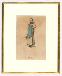 Style of David Alois Schmid (1791-1861) - Watercolour, Oberhasli Woman