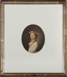 French School Mid 19th Century Watercolour - Pretty Maiden