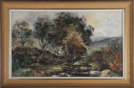 L. Vose  - Framed 20th Century Oil, Moorland Storm