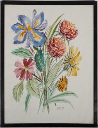 Russian School 1967 Watercolour, Summer Posy