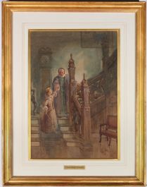 Alfred Parkman (1852-1930) - 1889 Watercolour, Come Along Grandma
