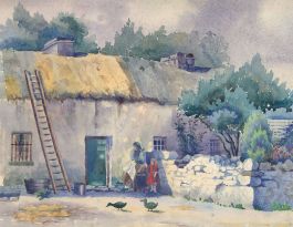 Early 20th Century Watercolour - The Worker's Cottage