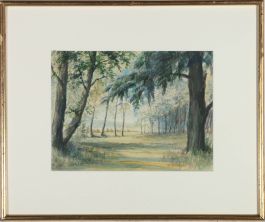 Michel Le Bourlier - 1974 Watercolour, Towards The Clearing