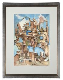 Keith J. Rice  - 1990 Watercolour, Ruins