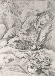 20th Century Etching - Afternoon Nap III