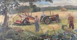 Mid 20th Century Oil - Late Summer Hay Harvest
