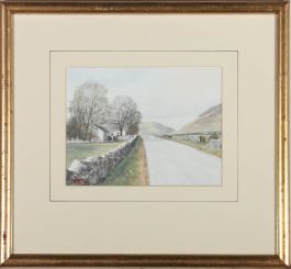 Derek Quann - Framed 20th Century Watercolour, The Country Road