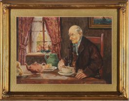 A. Chambers - Framed Early 20th Century Watercolour, Afternoon Tea