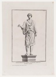 Sir Nicolas Dorigny (1658-1746) - 18th Century Etching, Statue of Camillo