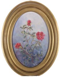 Mary Ann Kennedy - Framed American School 20th Century Oil, Bush Rose