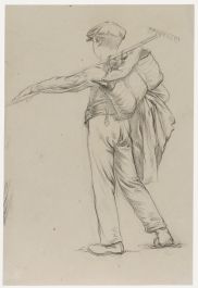 Edward Ridley - Early 20th Century Graphite Drawing, Young Farm Labourer