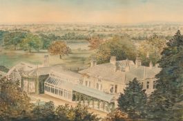 Early 20th Century Watercolour - The Villa and Orangery