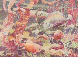 P. Hanker - 1986 Watercolour, The Reef