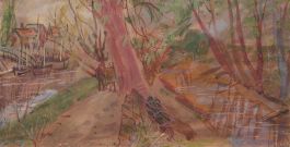 Austin Taylor (1908-1992) - 1982 Gouache, Richmond Canal