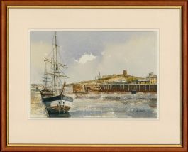 Eric Thompson - Contemporary Watercolour, Morning at St Sampson's Harbour