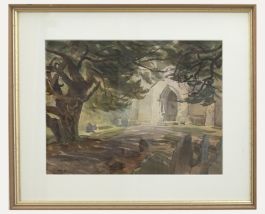 Arthur Miles RI (1905-1987)- Framed Mid 20th Century Watercolour, Yews at Nevern